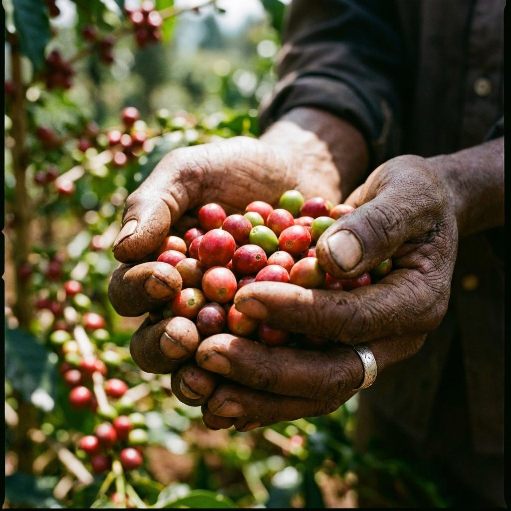 Coffee harvesting by hand