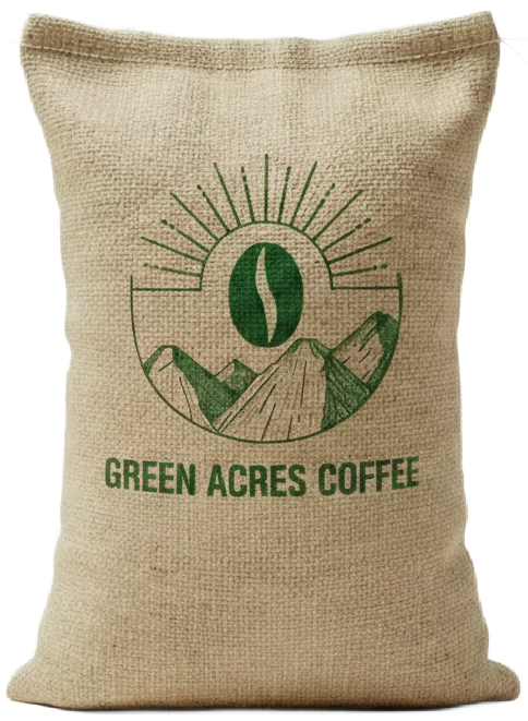 Green Acres jute coffee bag